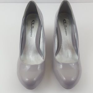 GREY CL by Laundry patent vegan leather pumps